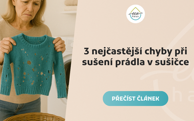 3 nejčastější chyby při sušení prádla v sušičce