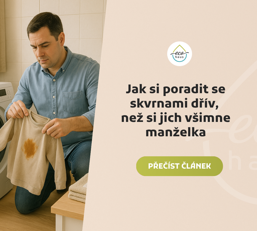 Man cleaning stain in kitchen with soap bar