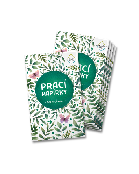 Výhodné balení: Prací papírky EcoHaus bez parfemace (celkem 25 praní)
