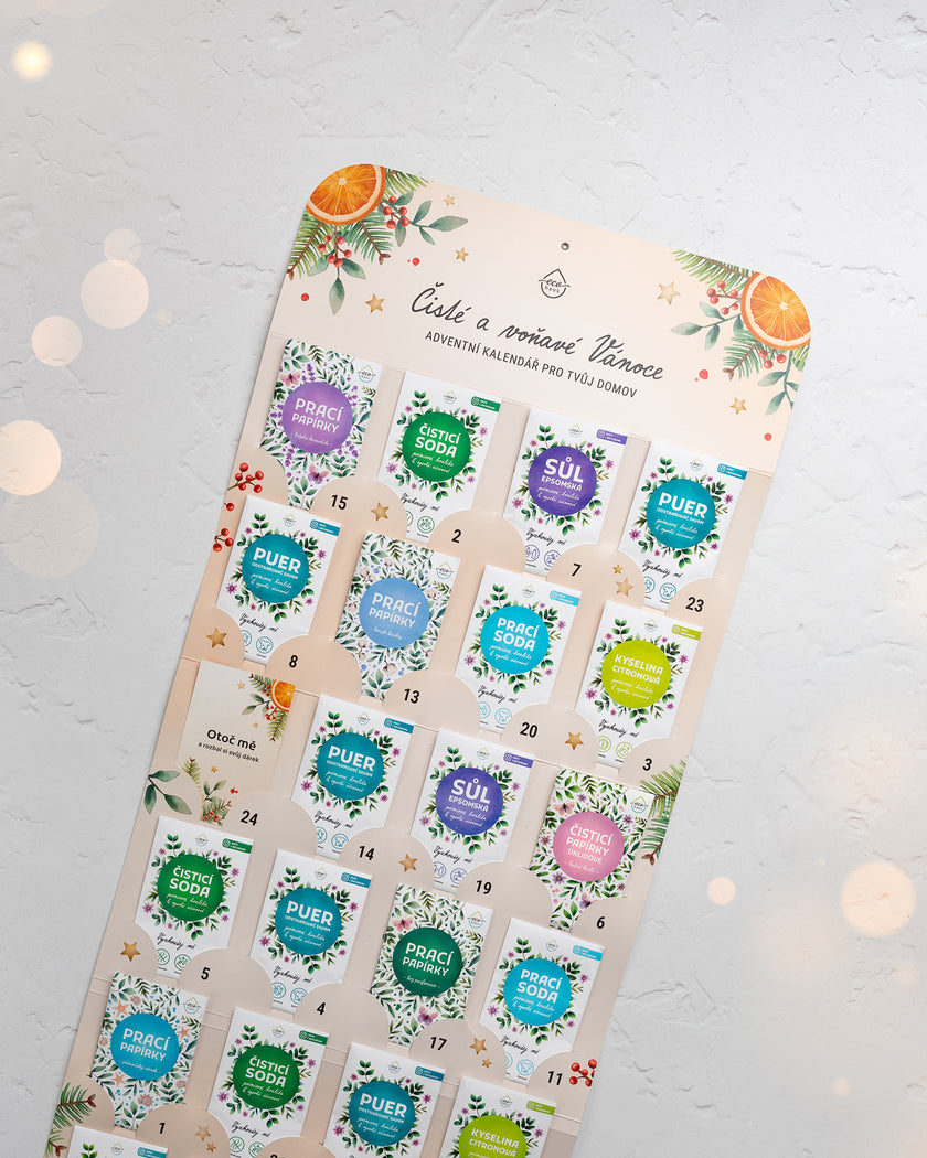 Adventní uklízecí kalendář EcoHaus - Čisté a voňavé Vánoce
