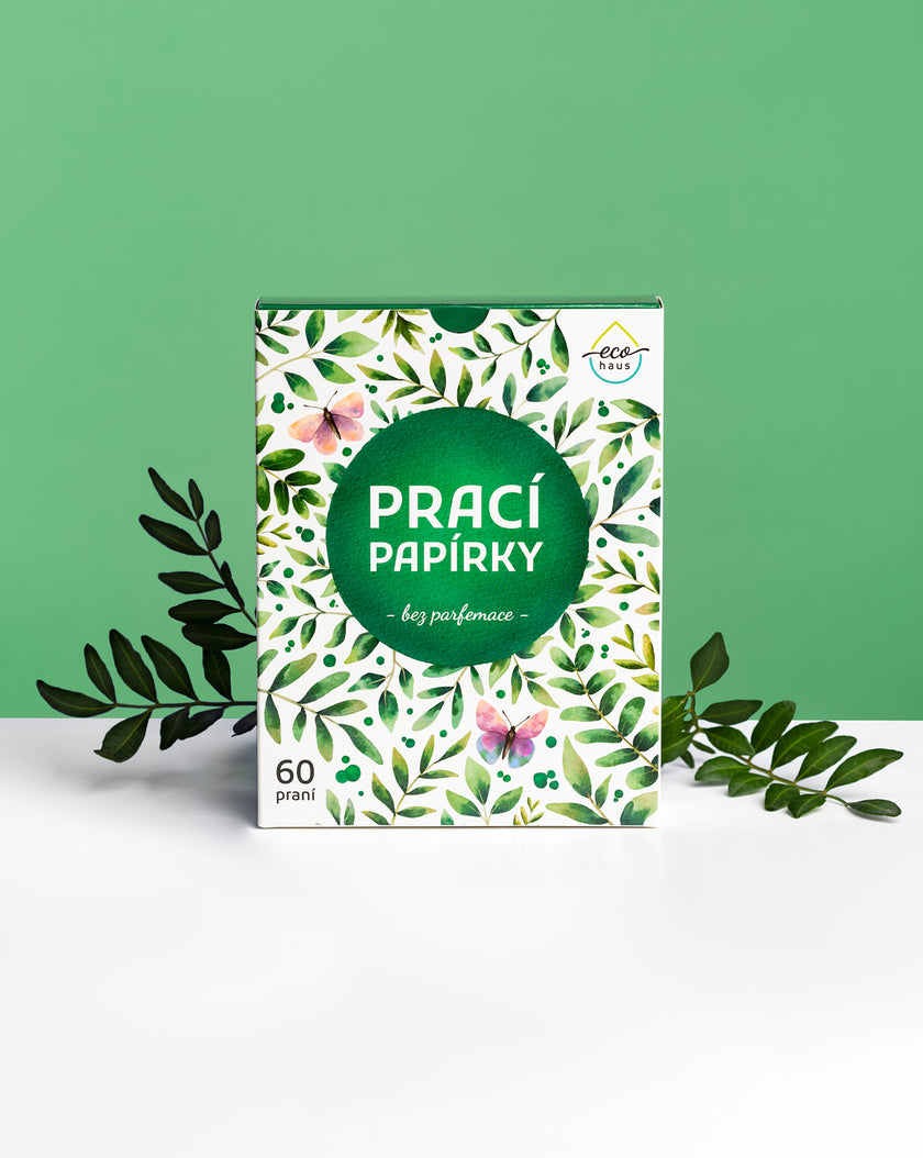 Prací papírky EcoHaus 60 praní bez parfemace