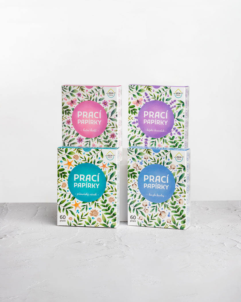 EcoHaus laundry sheets - mix of 4 scents (a total of 240 washes)