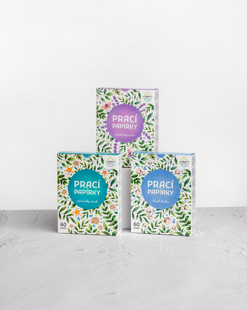 EcoHaus laundry sheets - mix of 3 scents (a total of 180 washes)