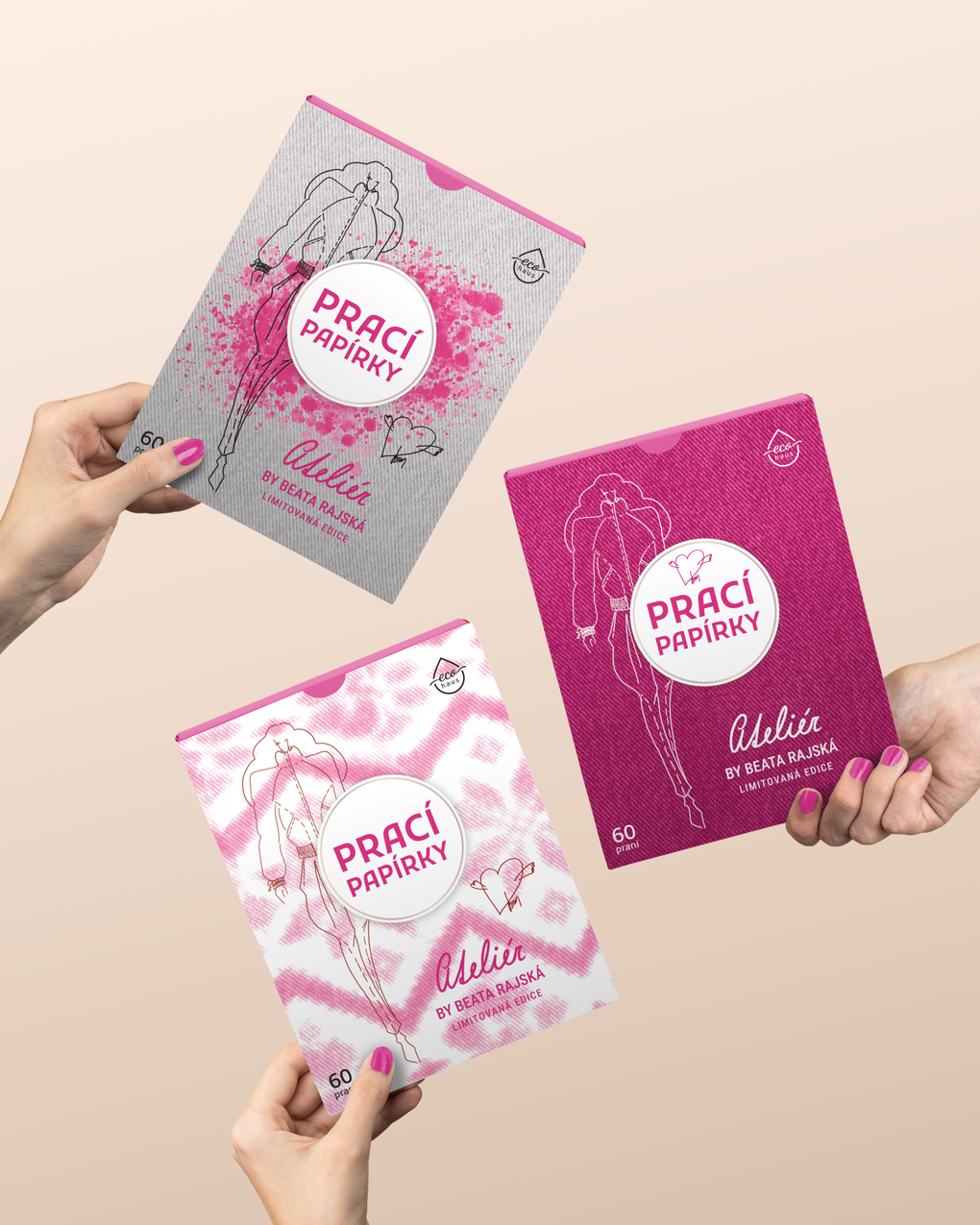 Limitovaná edice EcoHaus x Beata Rajská: Prací papírky 60 praní Ateliér