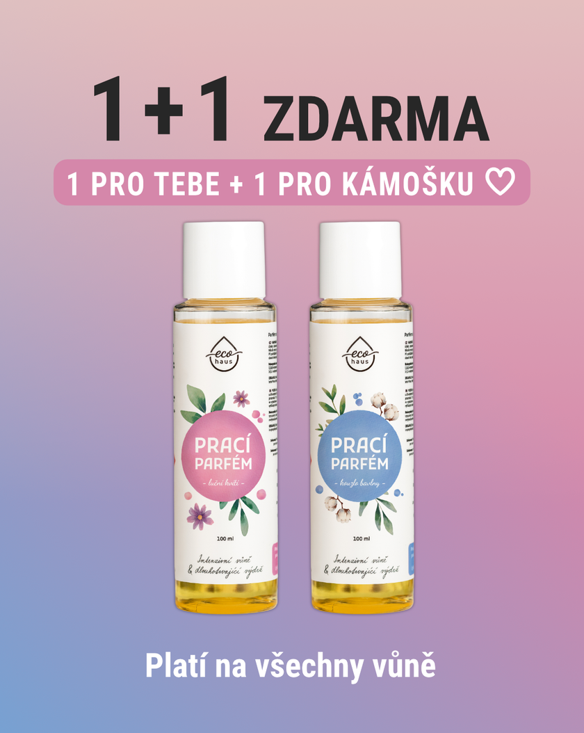Exkluzivní nabídka 1+1 ZDARMA: Prací parfémy EcoHaus (celkem 200 praní)