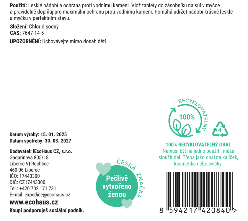 Dishwasher salt in tablets – For perfectly clean dishes