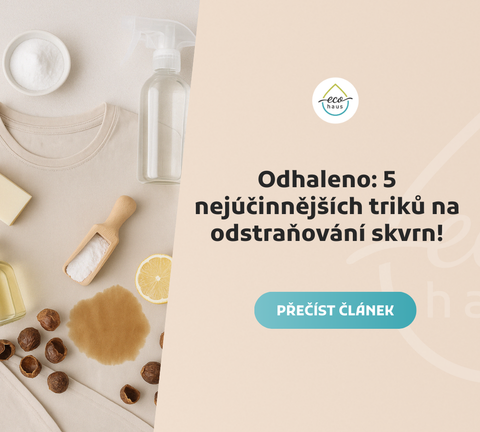 Žena drží v rukou čistící prostředky
