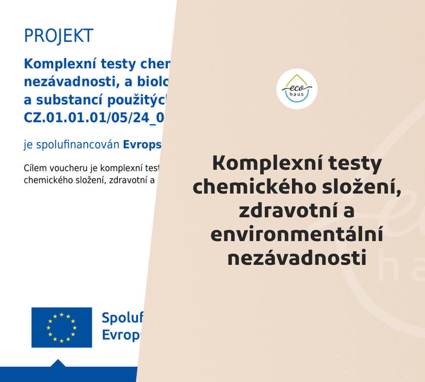 Komplexní testy chemického složení, zdravotní a environmentální nezávadnosti