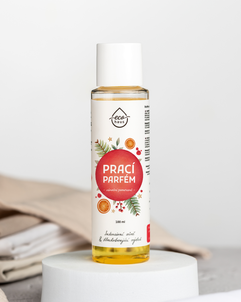 Prací parfém EcoHaus vánoční pomeranč 100 ml, 100 praní