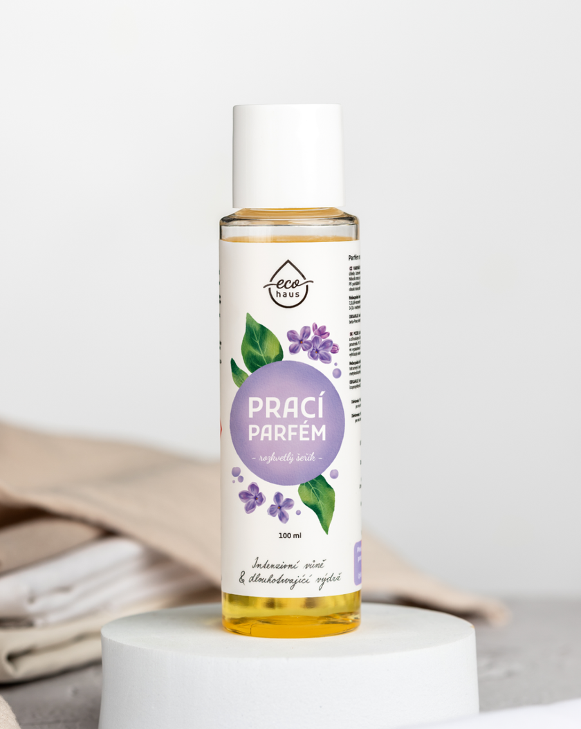 PŘEDPRODEJ, ODESÍLÁME V ZÁŘÍ - Prací parfém EcoHaus rozkvetlý šeřík 100ml, 100 praní