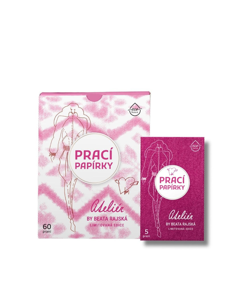 Limitovaná edice EcoHaus x Beata Rajská: Prací papírky 60 praní Ateliér + Prací papírky 5 praní Ateliér ZDARMA