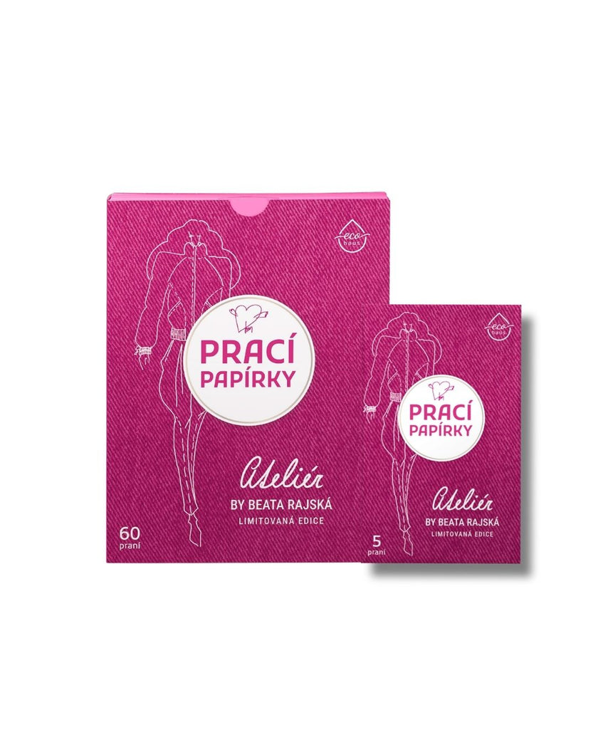 Limitovaná edice EcoHaus x Beata Rajská: Prací papírky 60 praní Ateliér + Prací papírky 5 praní Ateliér ZDARMA