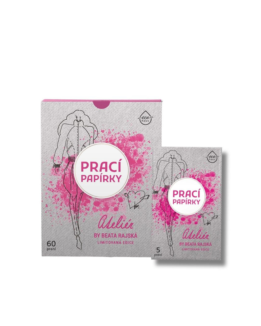 Limitovaná edice EcoHaus x Beata Rajská: Prací papírky 60 praní Ateliér + Prací papírky 5 praní Ateliér ZDARMA
