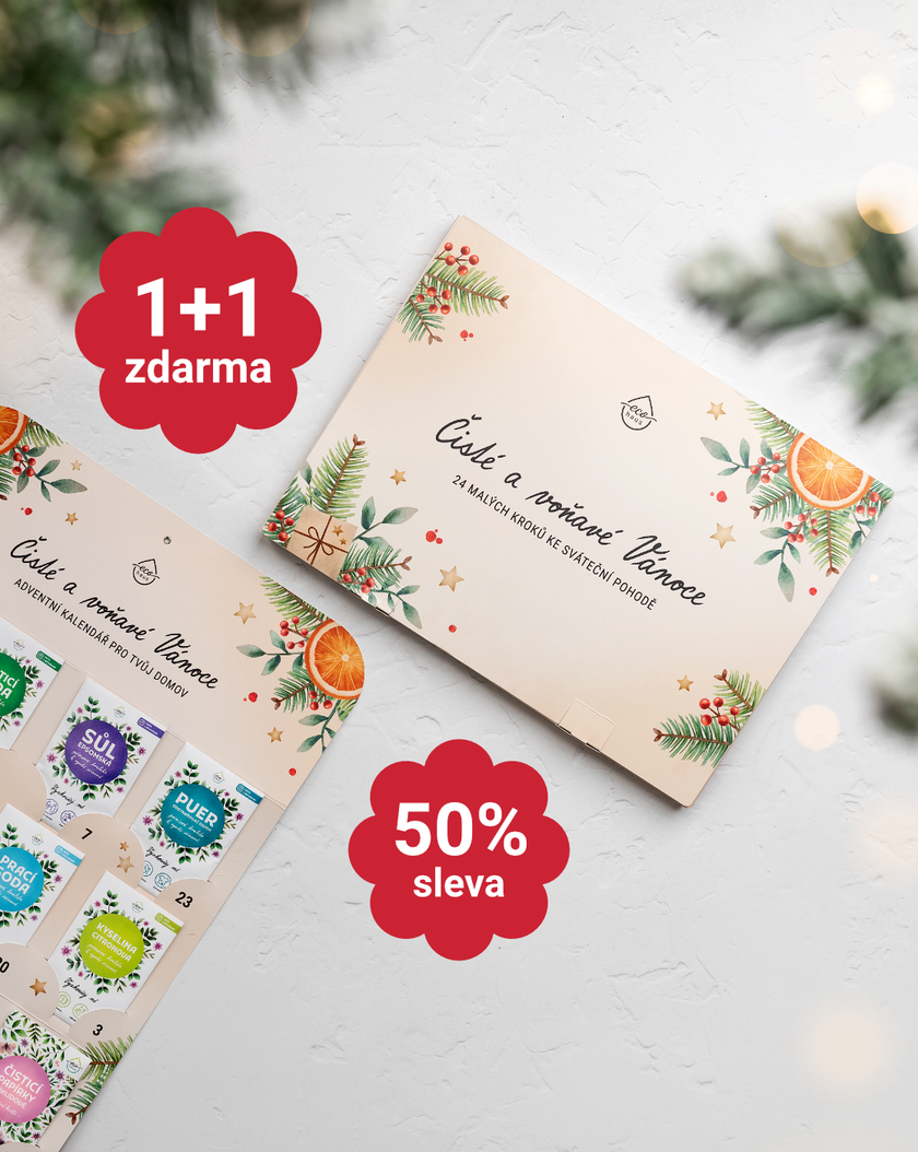 Limitovaná nabídka 1+1 ZDARMA: Adventní kalendář EcoHaus pro předvánoční úklid bez stresu