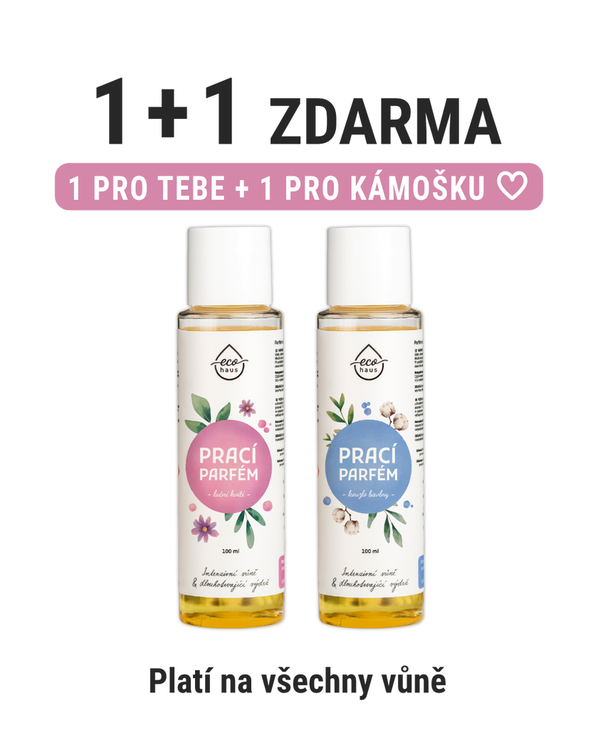 Limitovaná nabídka 1+1 ZDARMA: Prací parfémy EcoHaus (celkem 200 praní)