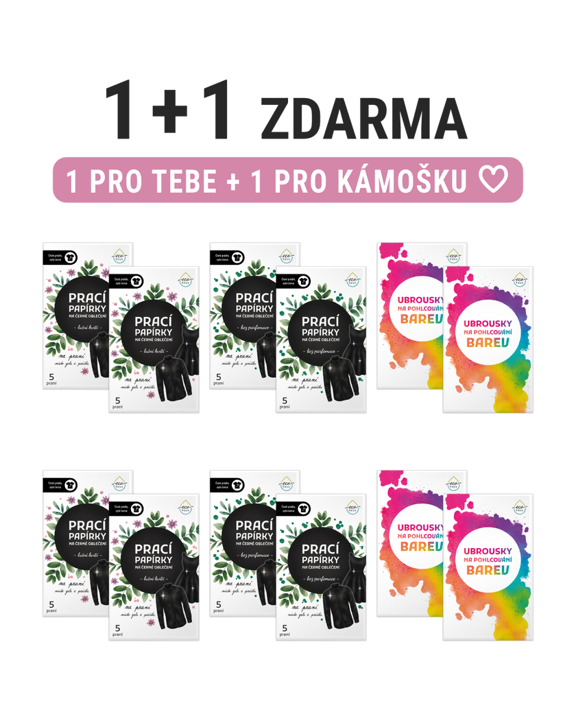 PŘEDPRODEJ ODESLÁNÍ V LEDNU: Výhodný testovací balíček EcoHaus 1+1: Na černé oblečení
