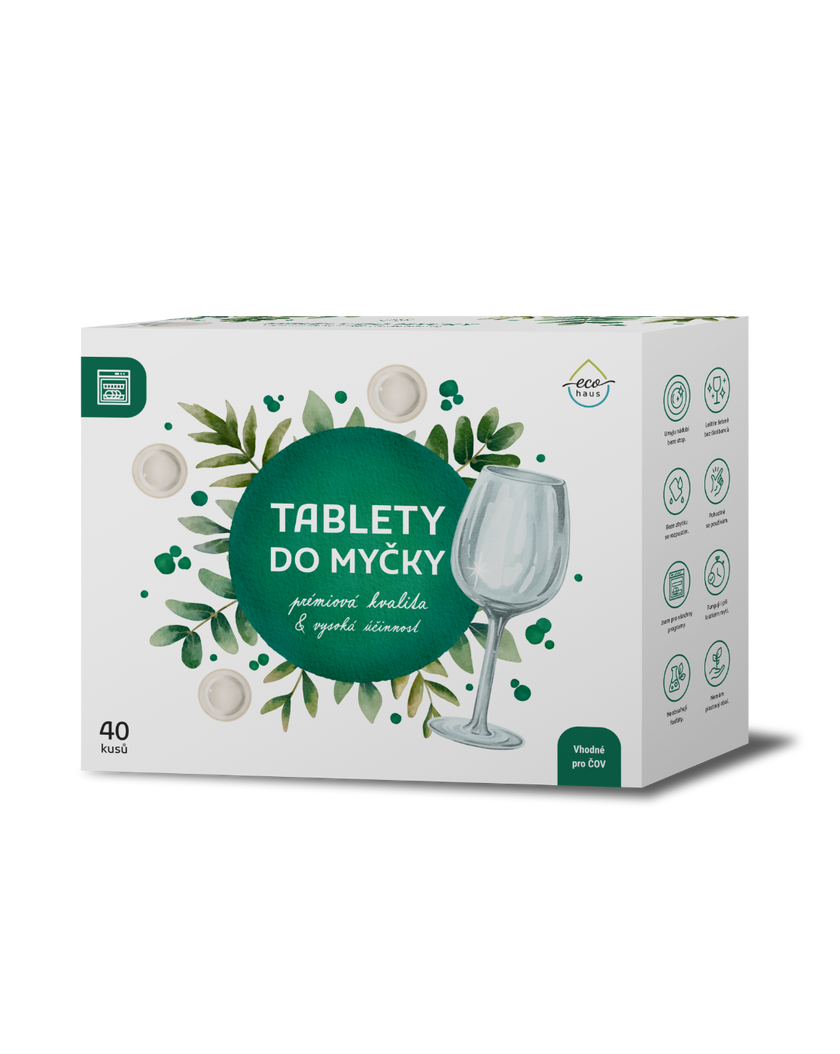 Tablety do myčky EcoHaus, 40 ks