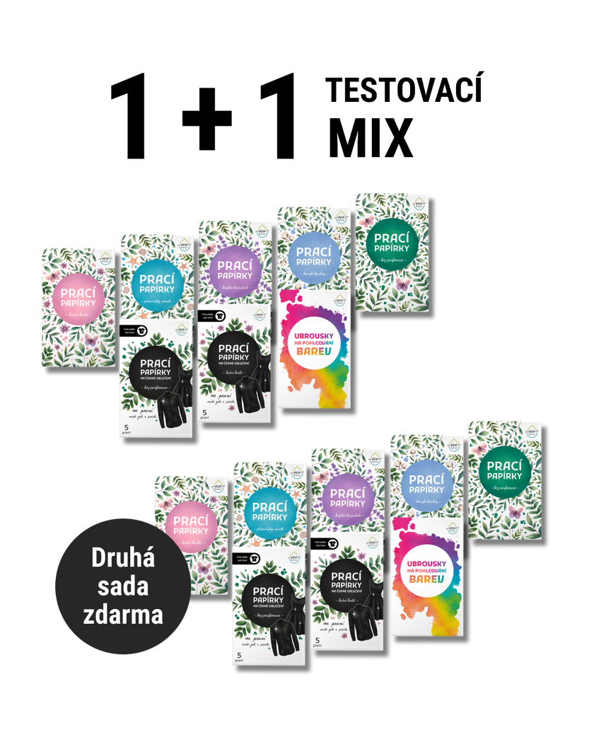 Výhodný testovací balíček 1+1 pro první nákup EcoHaus: Pro zářivé barvy oblečení