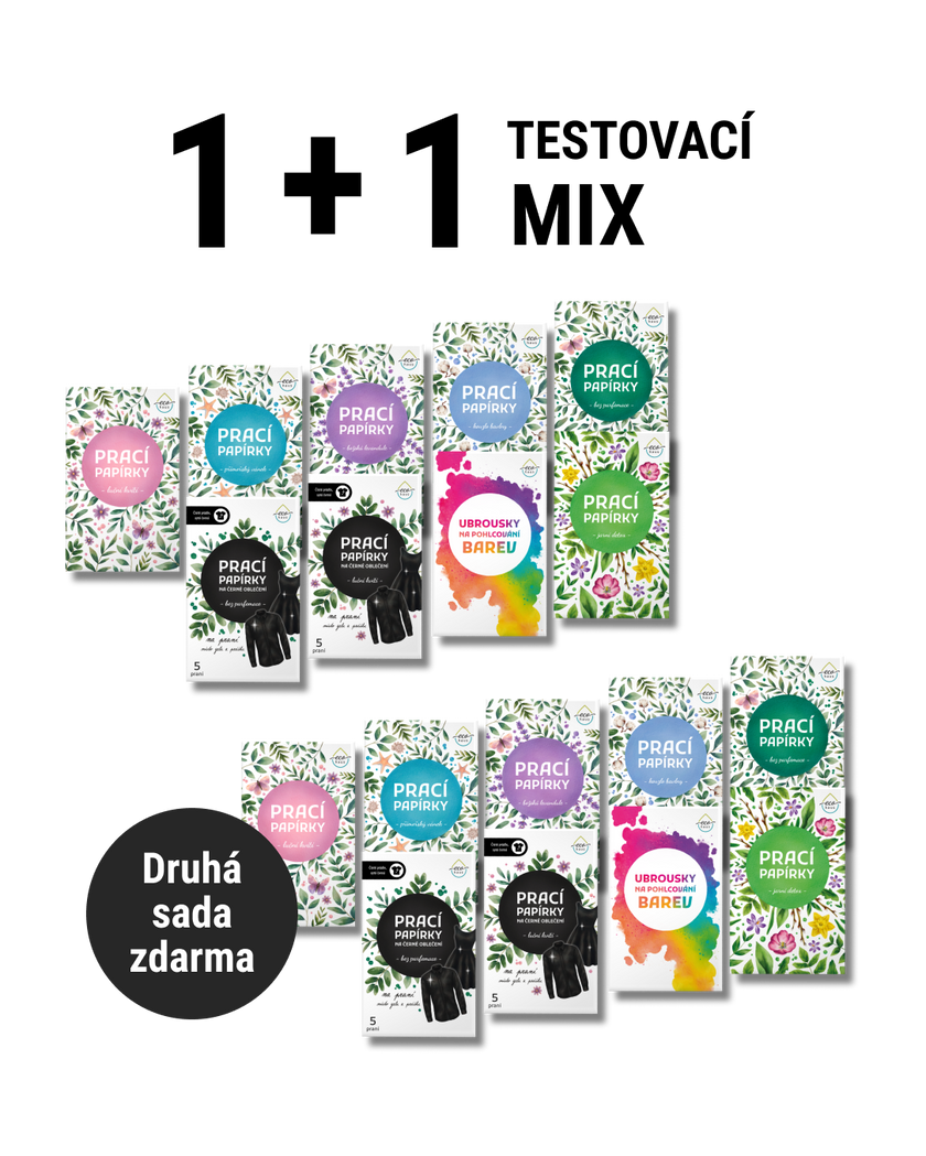 Výhodný testovací balíček 1+1 pro první nákup EcoHaus: Pro zářivé barvy oblečení