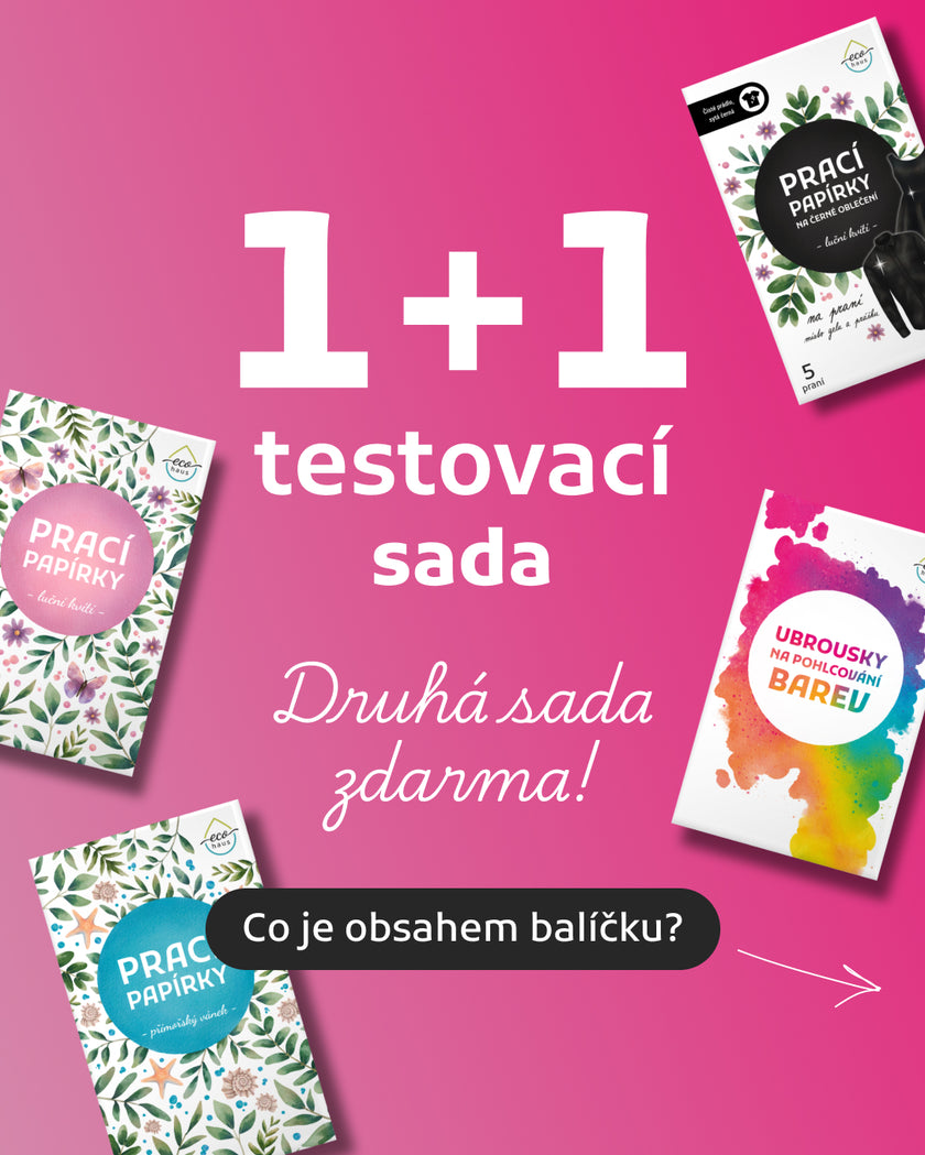 Výhodný testovací balíček 1+1 pro první nákup EcoHaus: Pro zářivé barvy oblečení