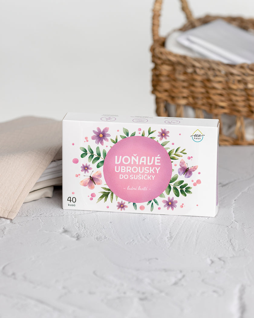 Voňavé ubrousky do sušičky EcoHaus luční kvítí 40 ks