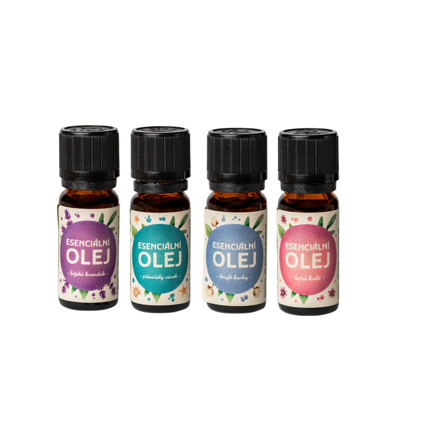 Voňavá sada 4 esenciálních olejů EcoHaus, 4x 10 ml