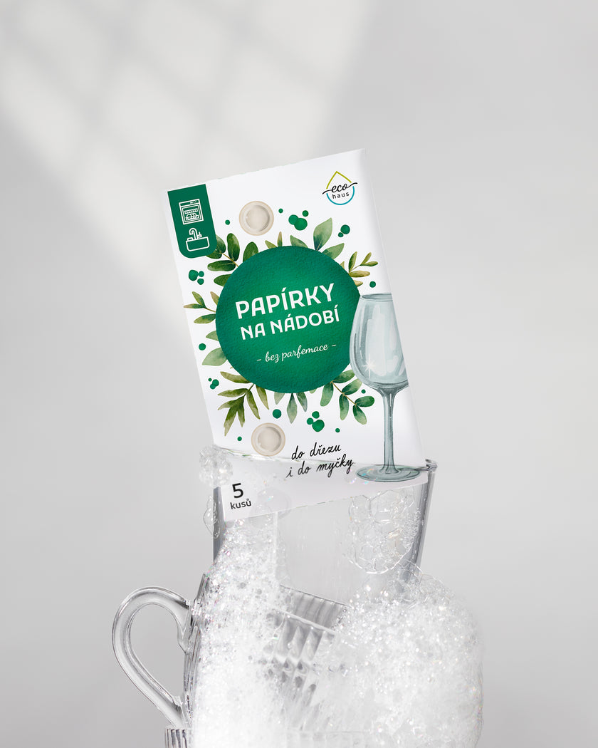 Papírky na nádobí EcoHaus 5 cyklů bez parfemace