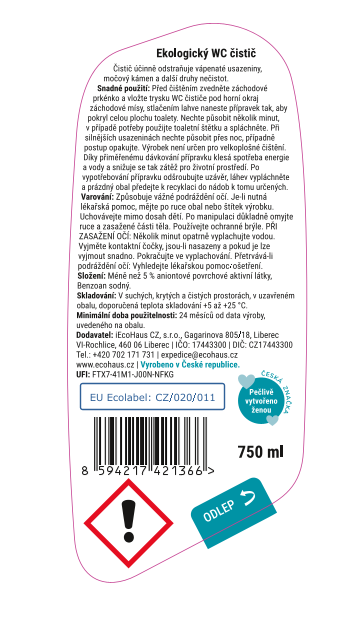 Ekologický uklízecí balíček EcoHaus s certifikací EU Ecolabel